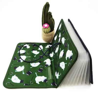 China OEM Manufacturer Custom Printed Polyester Eco-friendly Decorative Multi-pocket Green Expanding Folder for sale