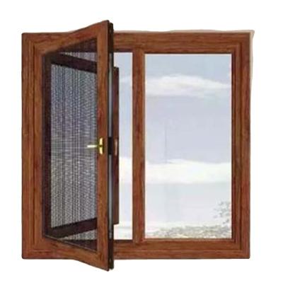 China Magnetic Screen Aluminum Thermal Break Casement Window With Screens for sale