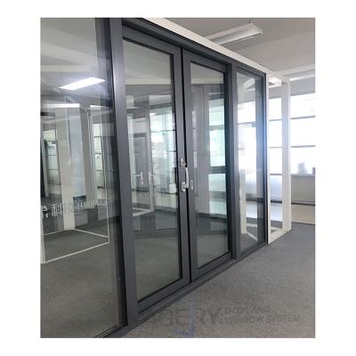 China Thermal Break Outdoor Aluminum Frame Balcony Thermal Insulated Residential Insulated Glass Sliding Door for sale