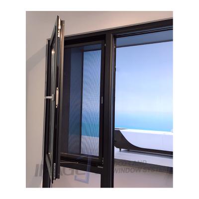 China New Design Aluminum Casement Windows Magnetic Screen 1018 Series Open Out Aluminum Windows For Bedroom for sale