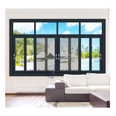 China Magnetic Cheap Aluminum Glass Double Screen Frame Philippines Sliding Window Double Glazed Sliding Window for sale