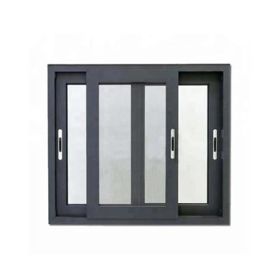 China Folding Screen Low price non-thermal break aluminium sliding windows with single glass for Africa market for sale