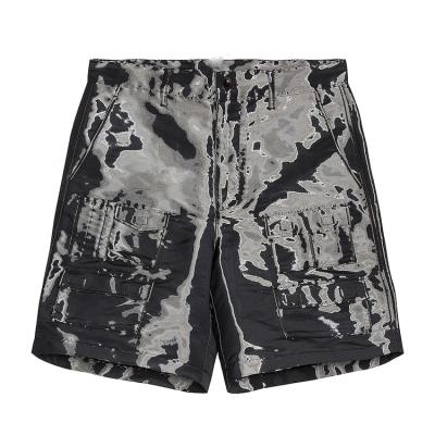 China Anti-wrinkle Fashion Design High Quality Custom Made Black Men's Cargo Shorts for sale