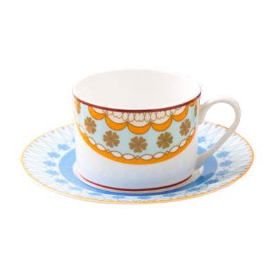 China Viable Style Bohemian Royal Ceramic Bone China Teacup Turkish Saucers for sale