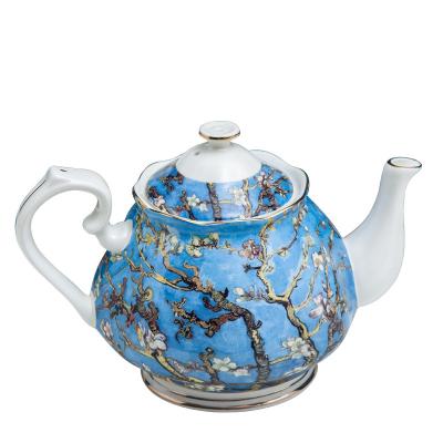 China Viable Van Gogh Painting Ceramic Bone China Teapot Porcelain Tea Sets With Teapot for sale