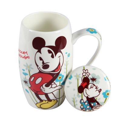 China Viable Drinking Cup Large Capacity Cup Lid Wholesale Kids Porcelain Cup With Lid for sale