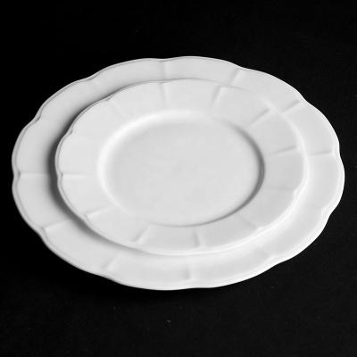 China Viable Shape Dish Flower Shape Dish White China Supplier Bone China Ceramic Dish Dish Set for sale