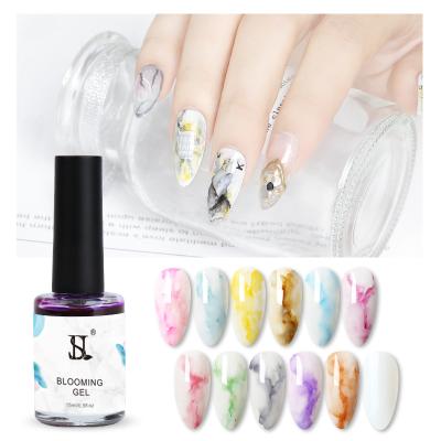 China NAIL Makers Logo 15ml 12 Colors Custom Nail Art Design Blooming Gel Bulk for sale