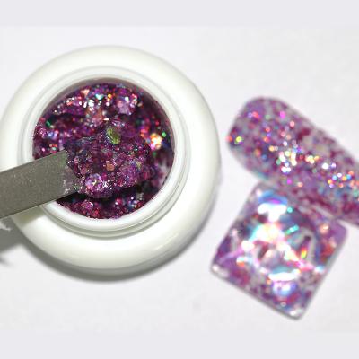 China Personal Use for DIY and Nail Art for Salon HS New Arrival Private Label 9 Colors Large Solid Glitter UV Gel Nail Polish for sale