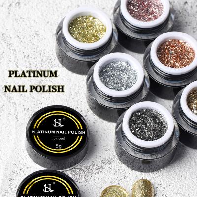 China Personal Use for DIY and Nail Art for Salon 5g High Density Glitter Gel Metallic Polish Soak Off UV Gel for Wholesale for sale