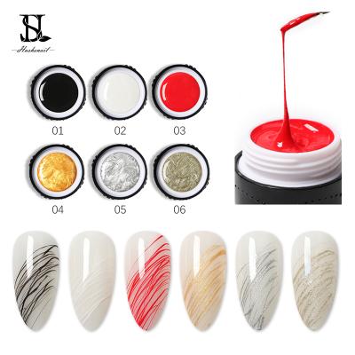 China Personal Use For DIY And Nail Art For Salon HS Private Label Nail Art Painting Soak Off Uv Gel Spider Line Gel Polish for sale