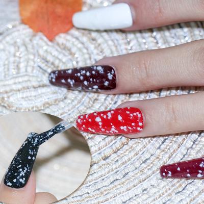 China Personal Use for DIY and Nail Art for New Style Salon UV Gel Top Coat Polish Black Non Sticky Flake Velvet Top Coat for sale