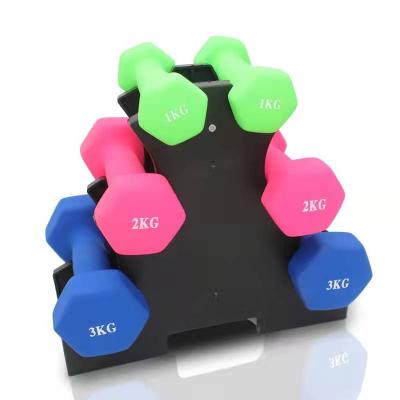 China chinese supplier of rubber covered dumbbell for female fitness using color dumbbells for sale