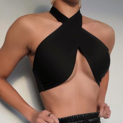 China Breathable Sleeveless Bandage Tie Stretch Tanks 2021 Summer Female Stylish Crop Streetwear Top Clothing For Women for sale