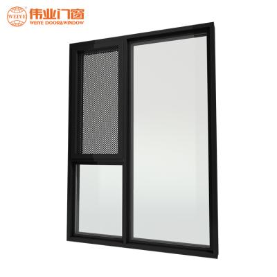 China Swing Style Aluminum Alloy Profile Horizontal Open Casement Window And Door With Mosquito Net for sale