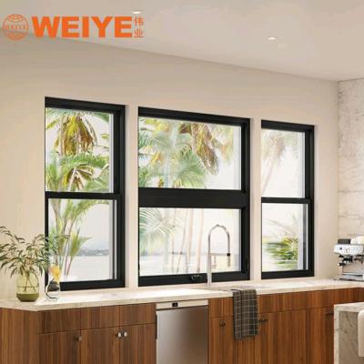 China Office Magnetic Standard Aluminum Casement Glass French Swing Screen WEIYE Australia Window for sale