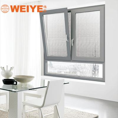 China Swing Break System Aluminum Alloy Tilt And Turn Thermal Double Glazed Casement Window With Cool Air System for sale