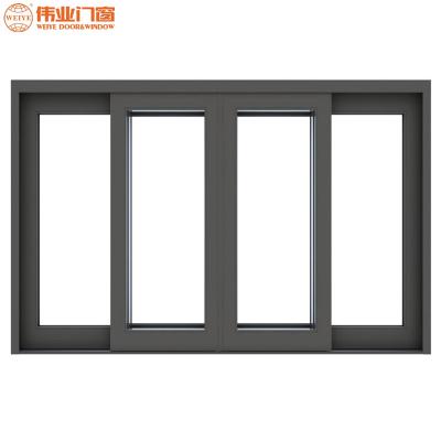 China Magnetic Screen Doors And Double Windows Factory House Soundproof Glazed Aluminum Sliding Windows for sale