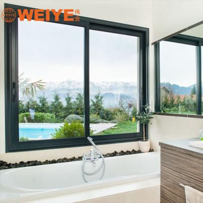 China Sliding Aluminum Window Commercial Manufacturers Double Glazed Aluminum Sliding Window Waterproof Heat-Insulation for sale