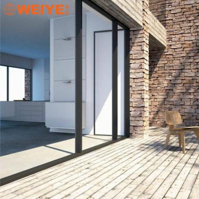 China Aluminum thermal glass sliding door double large break windproof for kichent/residence/balcony/courtyard for sale