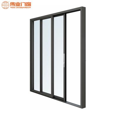 China Chinese Hot Selling Sound Insulation Manual Remote Push And Pull Aluminum Sliding Doors For Commercial Buildings for sale