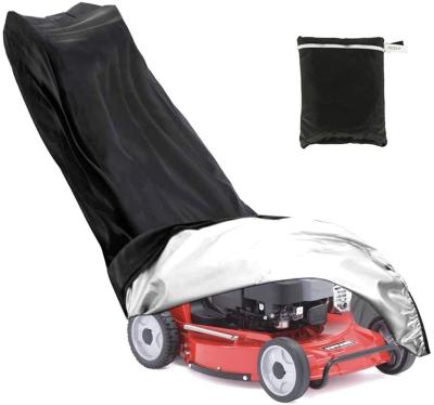 China Polyester Fabric 210D Polyester Material Lawn Mower Cover, Hand Push Mower Cover With Elastic On The Bottom for sale