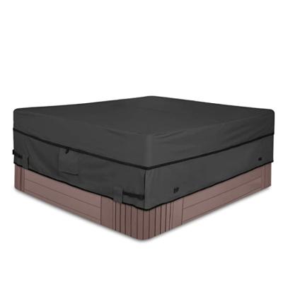 China French 600D Polyester Waterproof Square Hot Tub Cover Outdoor SPA Covers 85 x 85 Inch, Black for sale