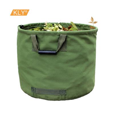 China Hot Sale Dustproof And Waterproof 600D Oxford Green Garden Lawn And Leaf Bag Heavy Duty for sale