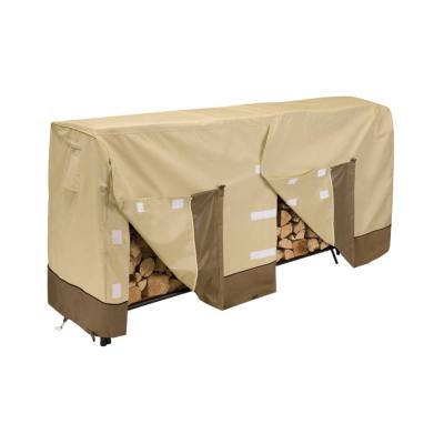 China 600D 280gsm BSCI Certificate PVC 600D Oxford Waterproof Firewood Rack With Cover for sale