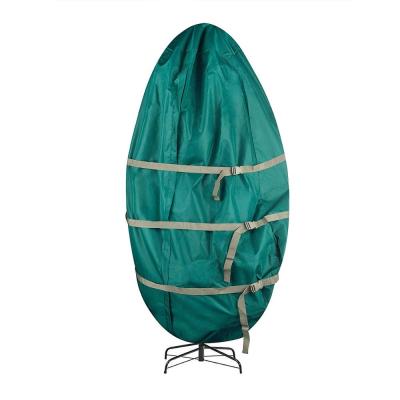 China Sustainable 600D PVC Coated Oxford Green Cloth Christmas Tree Storage Bag for sale