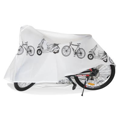 China Mountain Bikes PEVA Material White Color Bicycle Rain Dustproof Waterproof Cover for sale