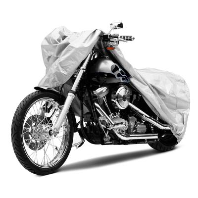 China Waterproof Polyester Most Popular 2022 Silver Foldable Motorcycle Cover 190T for sale