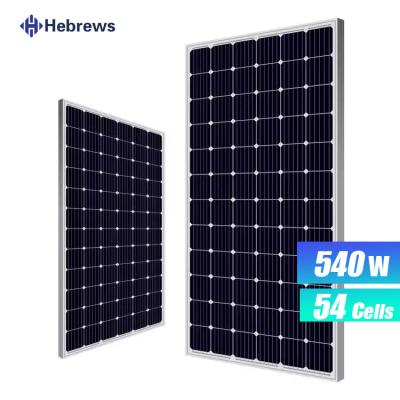 China 540W 54cells Solar panel High-efficiency monocrystalline solar module, multi busbars module  solar plates 158mmX158mm for sale