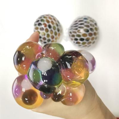 China Ball Toy Mesh Ball Mesh Squishy Grape Mesh Anti Stress Ball Toy Beads Splat Hand Squeeze Sports for sale