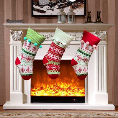 China Eco-Friendly Knitted Fabric Christmas Stocking Wholesale High Quality For Christmas Home Decoration Holiday Decorations Snowman for sale