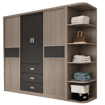 China (Others) Double Color Adjustable Wardrobes Bedroom Furniture, Bedroom Clothes Wardrobe for sale