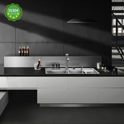 China Durable Hyxion Stainless steel italian smart european style kitchen cabinets for sale