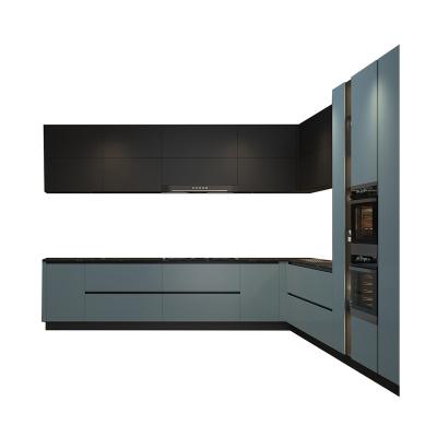 China Durable Hyxion professional custom luxury stainless steel home kitchen cabinet for sale