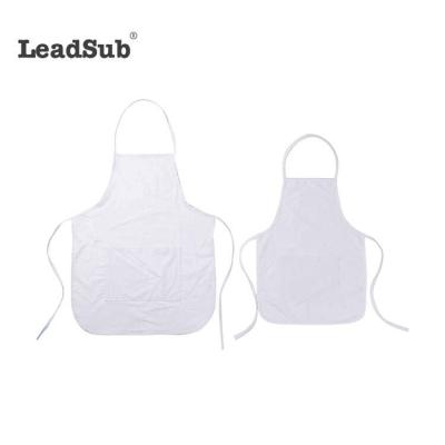 China Leadsub Wholesale Cheap Custom Sublimation Cleaning Mask Logo Printed Cotton Polyester Kitchen Cooking Cleaning Chef Apron for sale