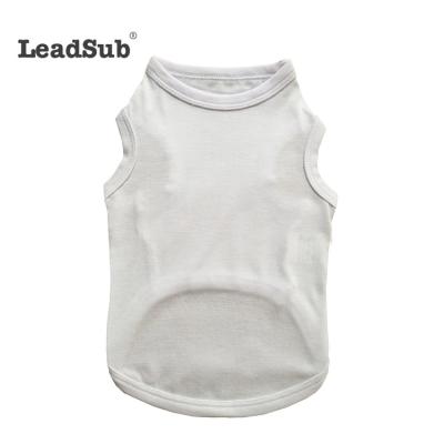 China Viable Sublimation Printing Polyester Wholesale White Puppy Vest Pet T-shirts Dogs Apparel Summer for sale