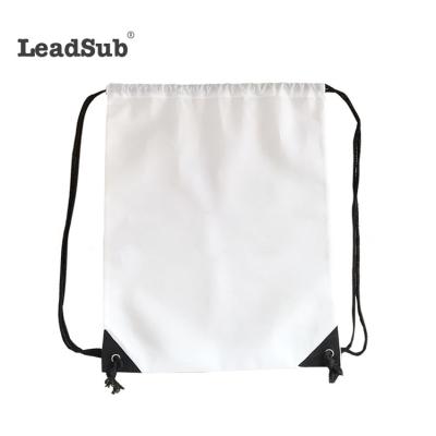 China NON Hot Selling Sublimation Printing Polyester Drawstring Bag Waterproof White Blank for sale