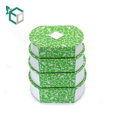 China Handmade Custom Logo Shape Box Magnet Green Cardboard Paper for sale