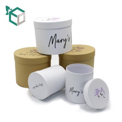 China Handmade Custom Recyclable Lager Kraft Paper Round Cylinder Tube Box for sale