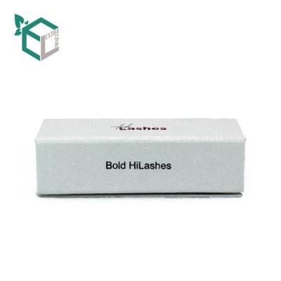 China Handmade Custom Design Fake Paper Magnetic White Lash Packing Box for sale