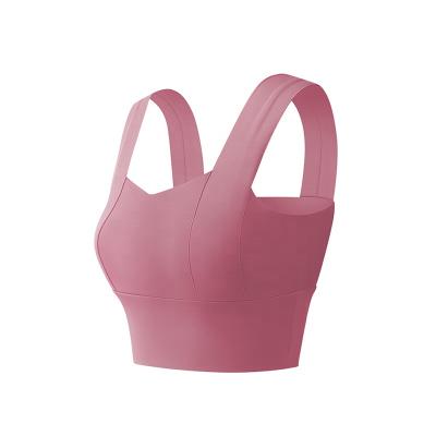 China 2021Breathable Cross Back Bra Beauty Underwear Gathering Shockproof Stereotype Sports Yoga Fitness Wide Strap Bra for sale