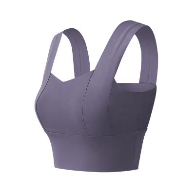 China 2021Breathable Cross Back Bra Beauty Underwear Gathering Shockproof Stereotype Sports Yoga Fitness Wide Strap Bra for sale