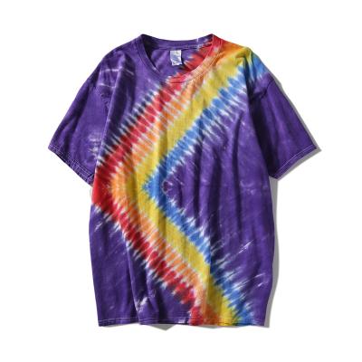 China Cotton Man High Street Logo Cotton Man High Street Tie Dye Custom Men's Oversized Loose T Shirt QUICK DRY Tee Shirt for sale