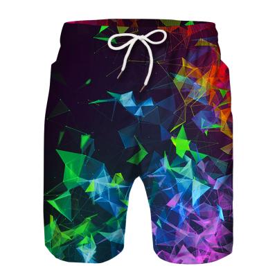 China Wholesale Men's High Quality Polyester Swimming Trunks Anti-UV Shape Glossy Digital Printing Beach Shorts for sale