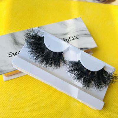 China Soft/3D Extra-Long/Superb Effective/Was able to wear over 30 times 3d Handmade Wholesale Own Eyelashes 25mm Fluffy Mink Full Lashes Brand 25mm for sale