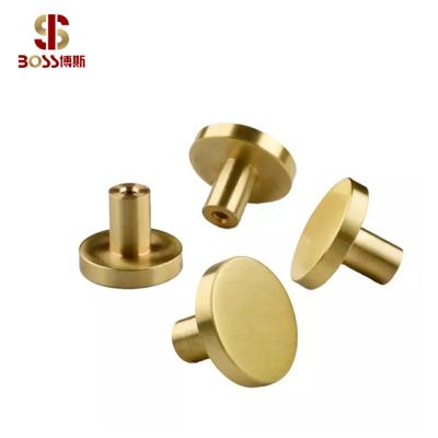 China Original Furniture 25MM Drawer Handle Brass Style Knob Furniture Industrial Color Wardrobe Type Dresser Material for sale